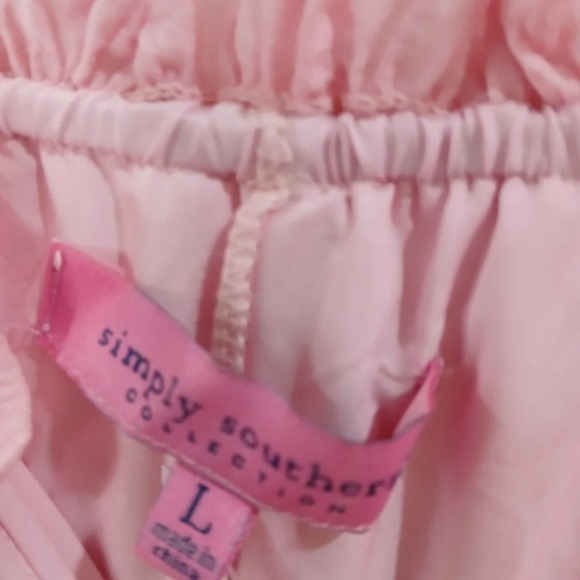 Simply Southern pink shirred skirt skort Size Large - Picture 3 of 6